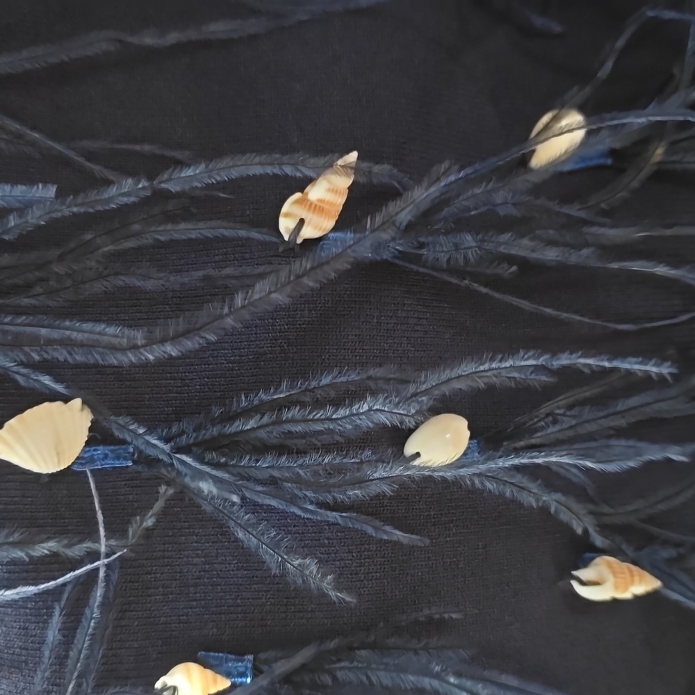 STAUD Navy Skirt with Beaded Fringe - Picture 6 of 15